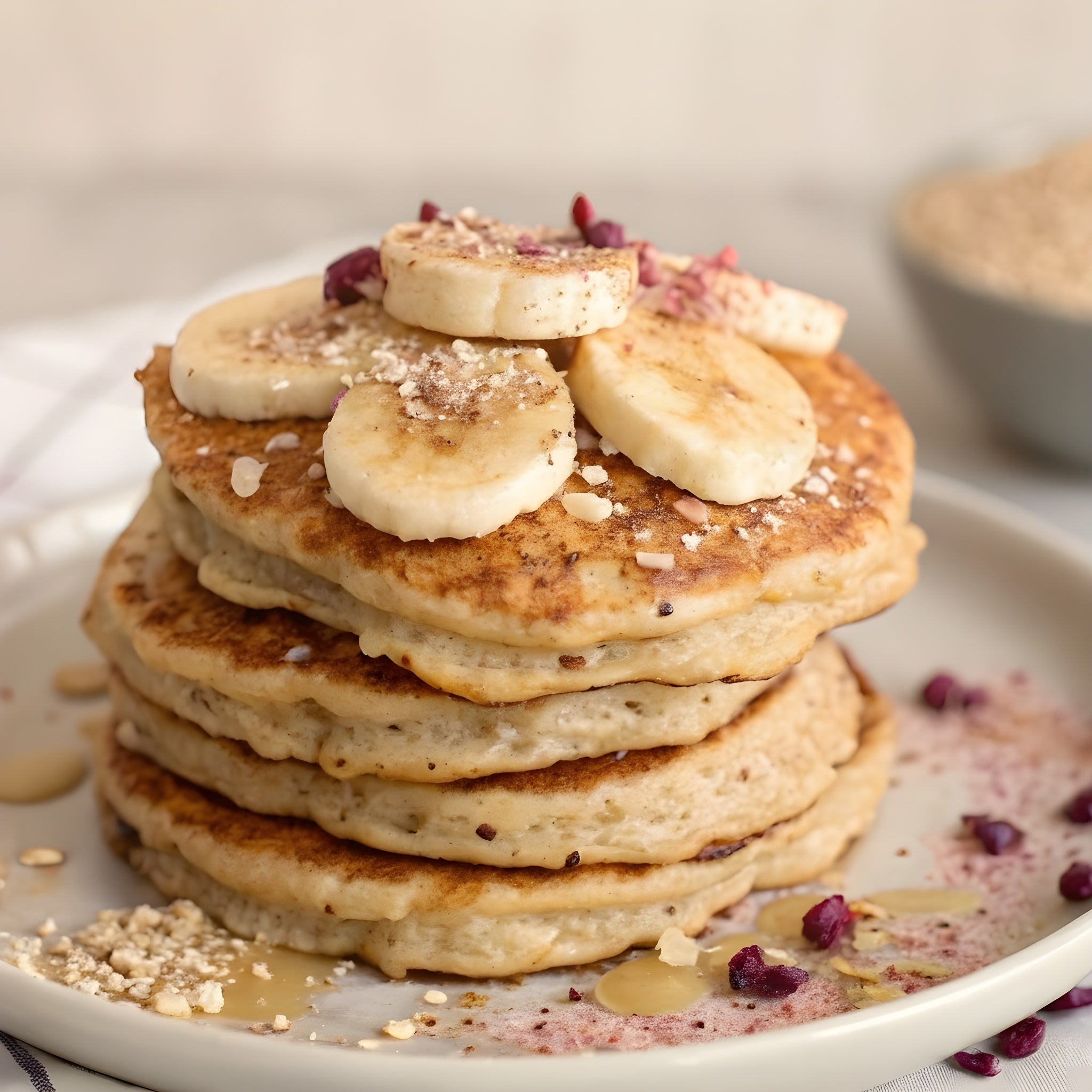 Oat Banana Pancakes with PurQ 100% Plum Powder