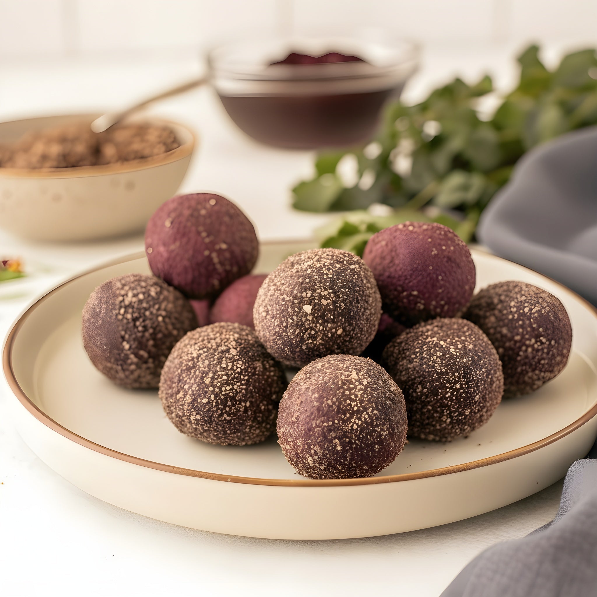 Cacao Energy Balls (with PurQ 100% Plum Powder)
